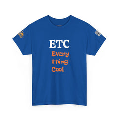 ETC - Every Thing Cool - ETC Trendsetter | White & Orange Text | Unisex Heavy Cotton Tee | 242