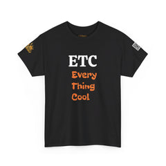 ETC - Every Thing Cool - ETC Trendsetter | White & Orange Text | Unisex Heavy Cotton Tee | 242