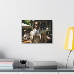 Classic GQ Gentleman in Three Piece Suit | Canvas Gallery Wraps