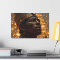 Emperor Mansa Musa Adorned in Gold | Canvas Gallery Wraps