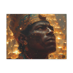 Emperor Mansa Musa Adorned in Gold | Canvas Gallery Wraps