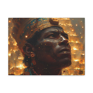 Emperor Mansa Musa Adorned in Gold | Canvas Gallery Wraps