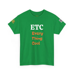 ETC - Every Thing Cool - ETC Trendsetter | White & Orange Text | Unisex Heavy Cotton Tee | 242