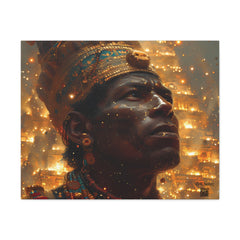 Emperor Mansa Musa Adorned in Gold | Canvas Gallery Wraps