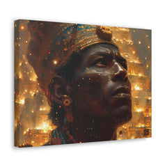 Emperor Mansa Musa Adorned in Gold | Canvas Gallery Wraps