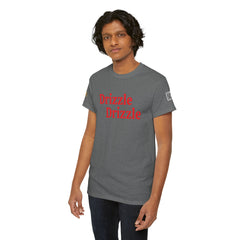 Drizzle Drizzle Trendsetter| Red Text | Unisex Heavy Cotton Tee