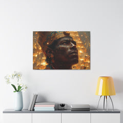 Emperor Mansa Musa Adorned in Gold | Canvas Gallery Wraps