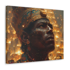 Emperor Mansa Musa Adorned in Gold | Canvas Gallery Wraps