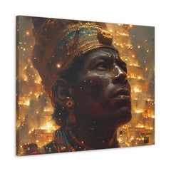 Emperor Mansa Musa Adorned in Gold | Canvas Gallery Wraps