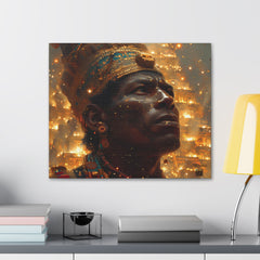 Emperor Mansa Musa Adorned in Gold | Canvas Gallery Wraps