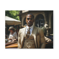 Classic GQ Gentleman in Three Piece Suit | Canvas Gallery Wraps