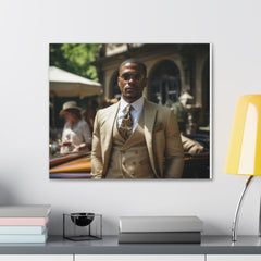 Classic GQ Gentleman in Three Piece Suit | Canvas Gallery Wraps