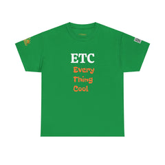 ETC - Every Thing Cool - ETC Trendsetter | White & Orange Text | Unisex Heavy Cotton Tee | 242